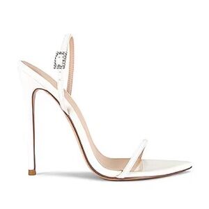 FEMME LA White Patent Slingback Heel, size 39 (runs small)